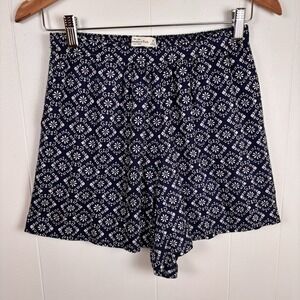 Abercrombie & Fitch Women's Medium Blue Boho‎ Shorts Flowy Rayon Pull On